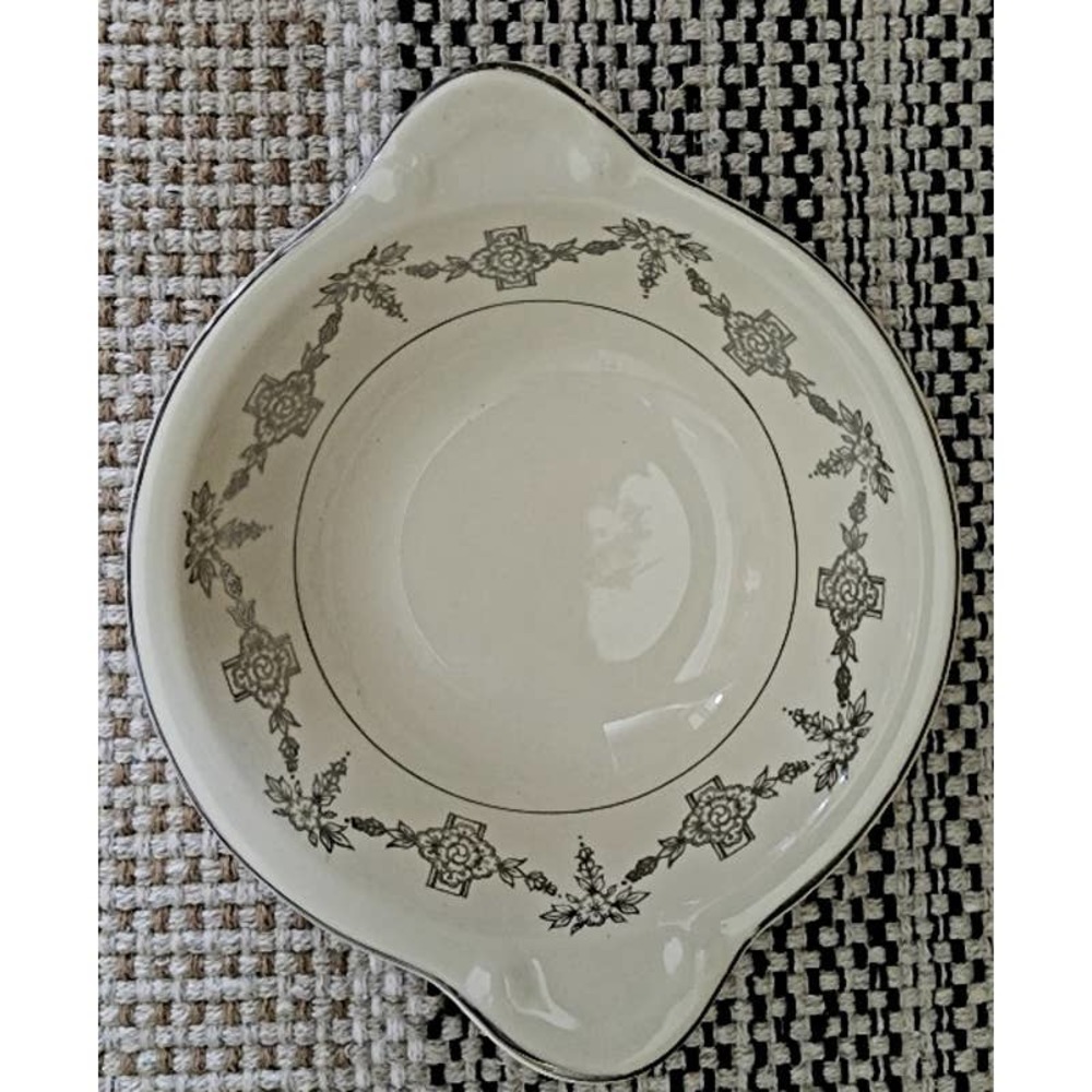 Taylor and Smith bowl ivory and black floral